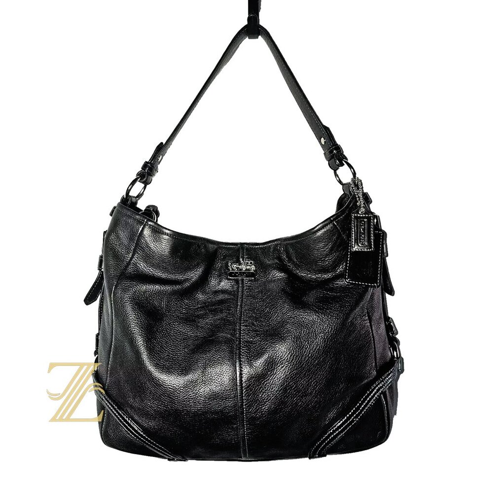 ✨MADISON ✨by COACH⭐ No18901 Black Leather Shoulder Bag🏷️orig MSRP $489